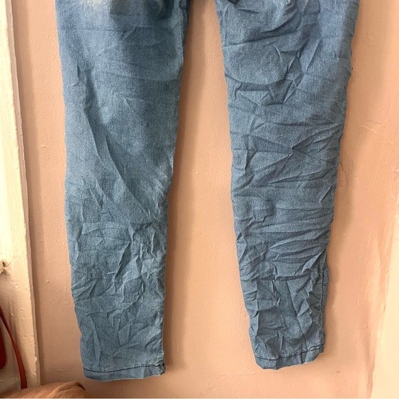 🏷️🆕🎉 totw • soft denim embroidered sequin & love pullon drawstring pants - Picture 12 of 16